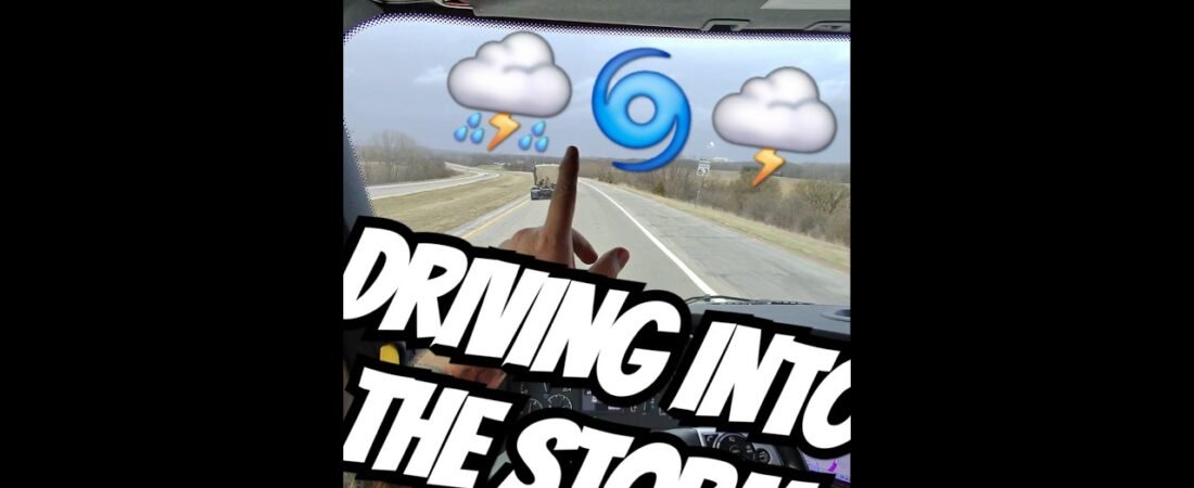 DRIVING INTO THE STORM LIKE ONLY A TEUCKER CAN.