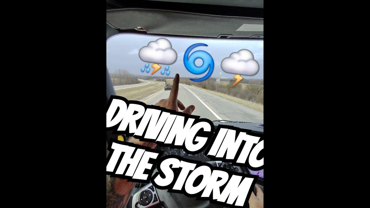 DRIVING INTO THE STORM LIKE ONLY A TEUCKER CAN.
