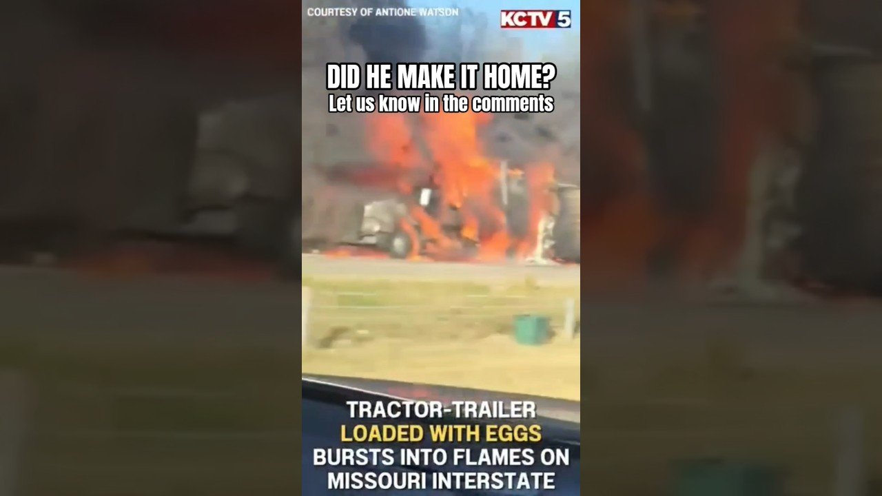Did he make it home? Truck Driver Hauling Eggs EXPLODED on the highway.