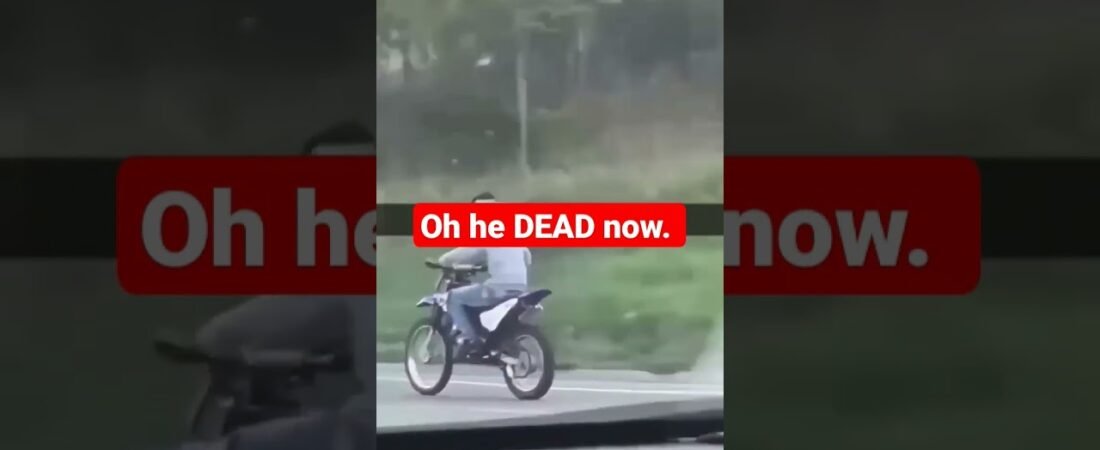 Did you see him disappear? Motorcycle man was also a magician before today.