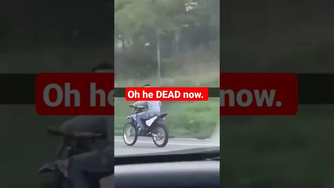 Did you see him disappear? Motorcycle man was also a magician before today.