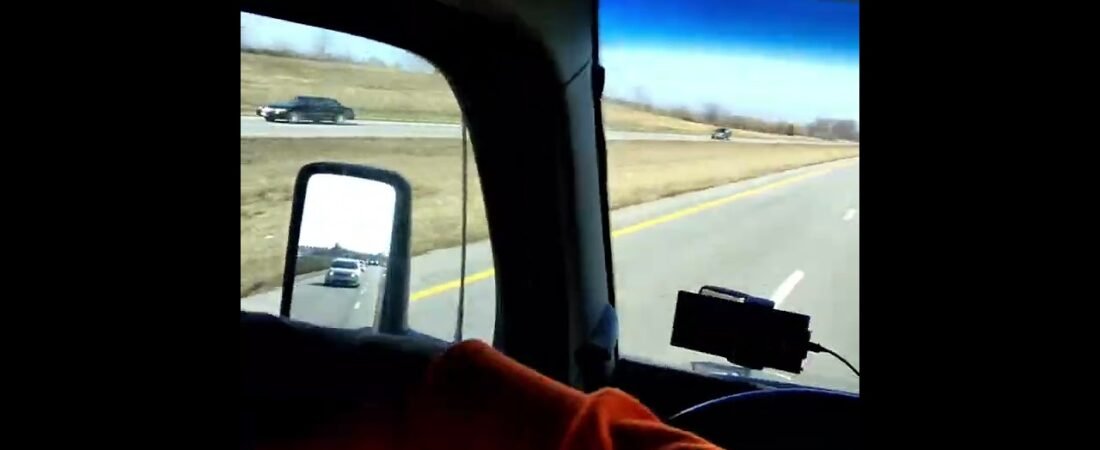 Distracted Trucker Makes a Mistake that could have TAKEN HIS LIFE. Always pay attention out there.