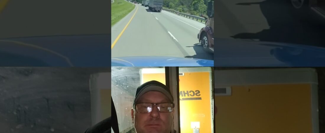 Do you agree with this truck driver hogging up the lane to go slow?
