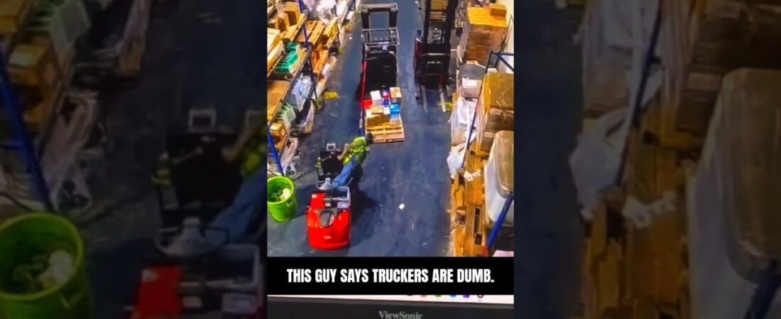 Dock guy says Truckers are Dumb. Now look at him. Karma is a MoFo!