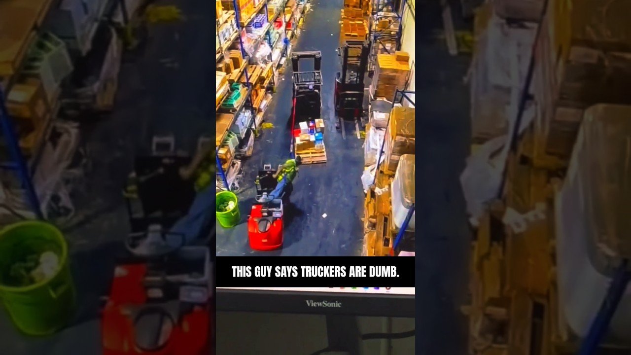 Dock guy says Truckers are Dumb. Now look at him. Karma is a MoFo!