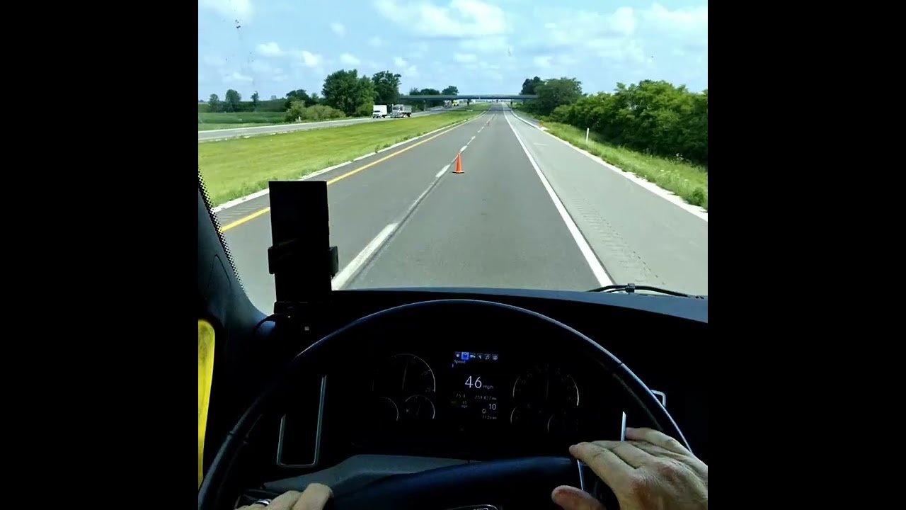Doing 45 MPH on the express way. These truckers want to run me over. They hate me right now.