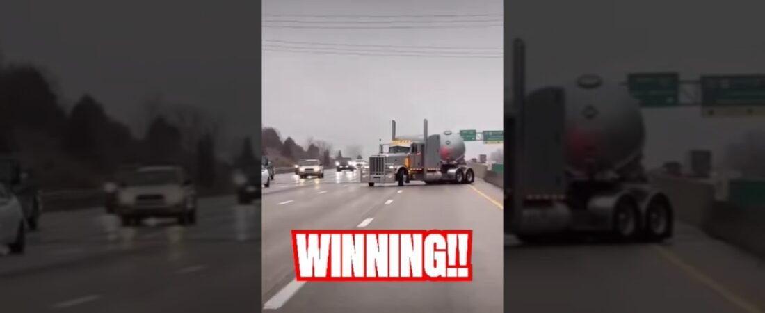 Every Real Trucker knows that this driver is WINNING. What do you think?