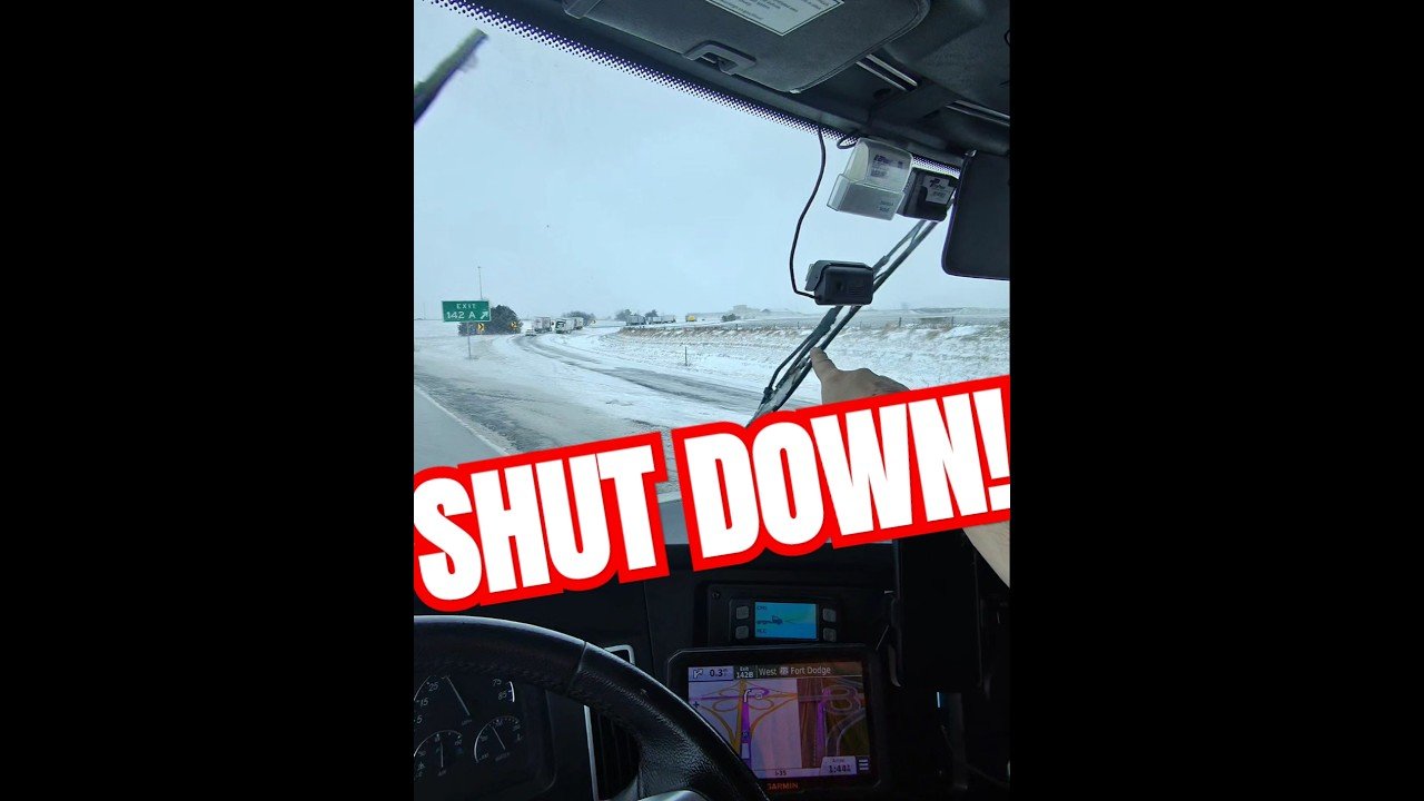 Everything is shut down out here on the highway. Trucking Nightmare 101