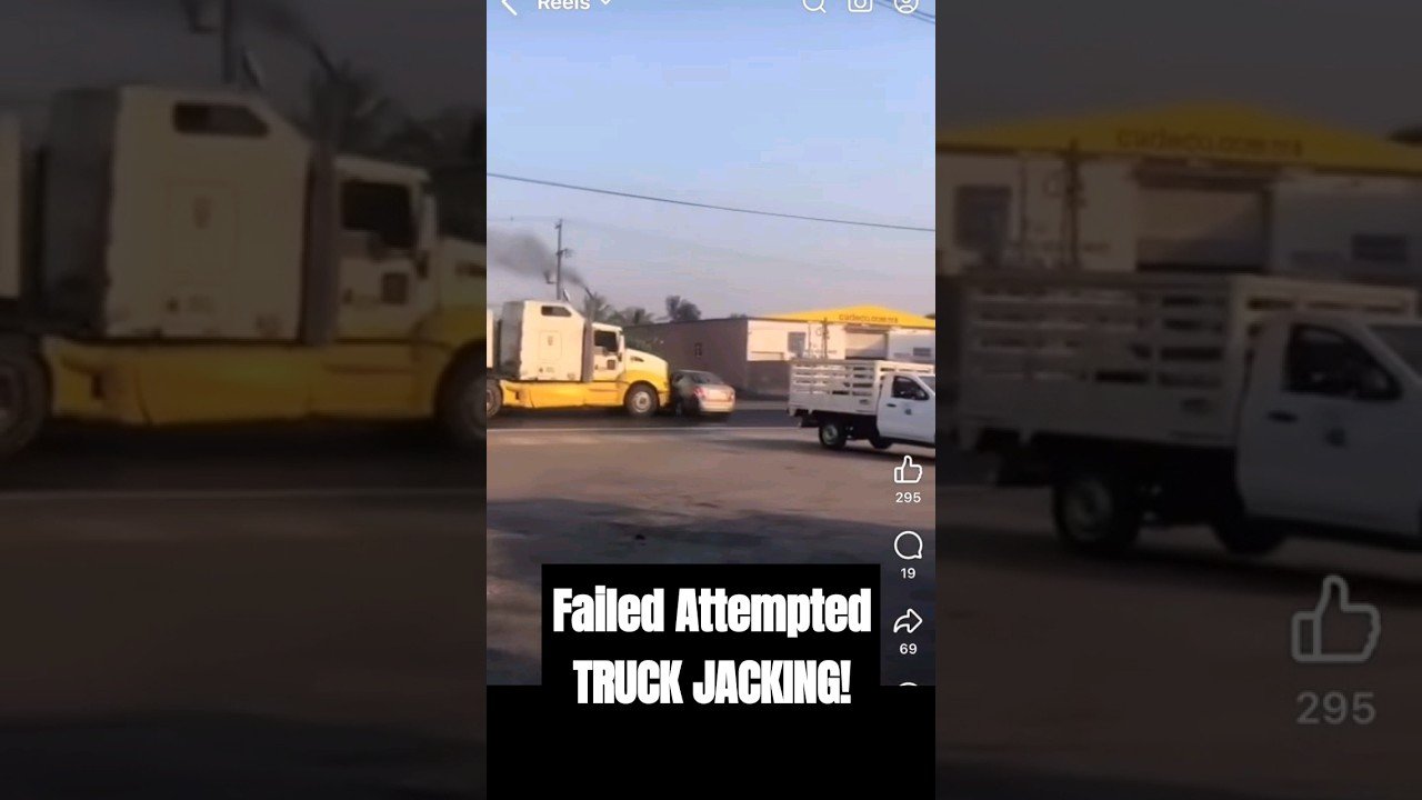 FAILED TRUCK JACKING ATTEMPT. This trucker knew what to do. Would you have gotten away?