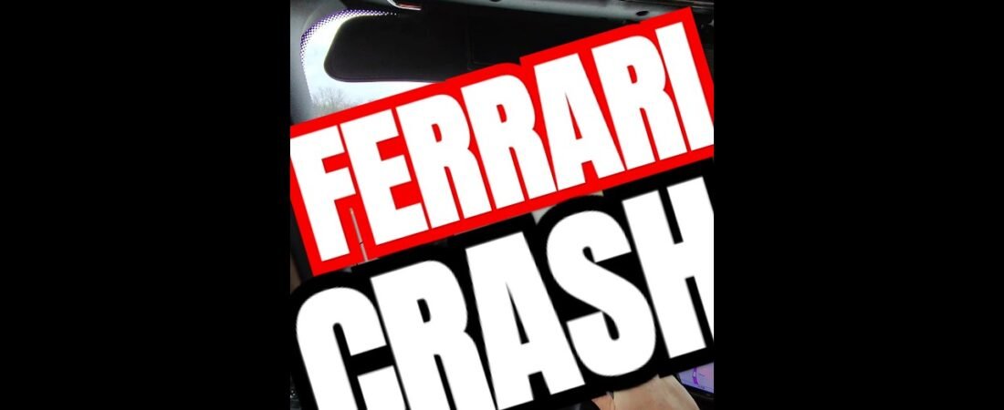FERRARI CRASH ON THE HIGHWAY.