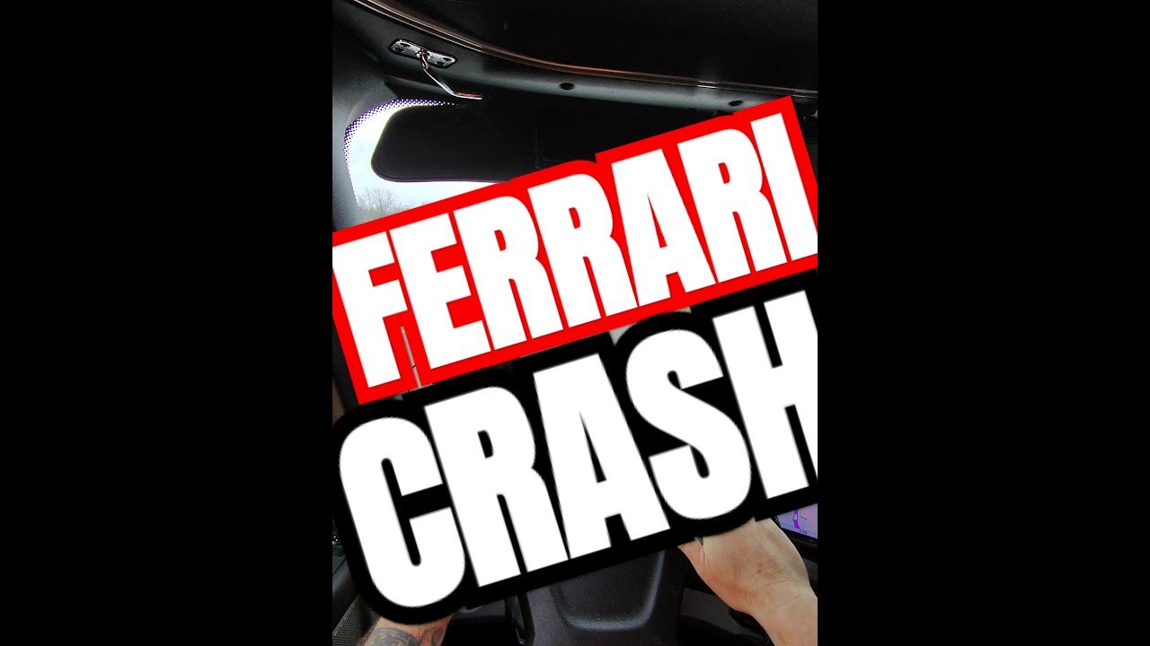 FERRARI CRASH ON THE HIGHWAY.