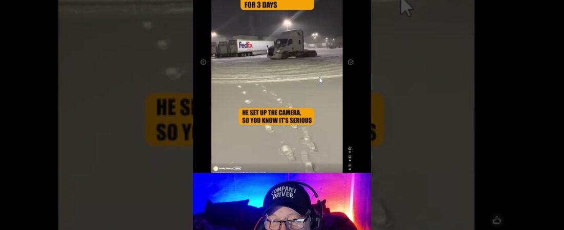 FedEx Trucking Doing Donuts in the snow not bothering anyone.  #truckinglife #truckdriver