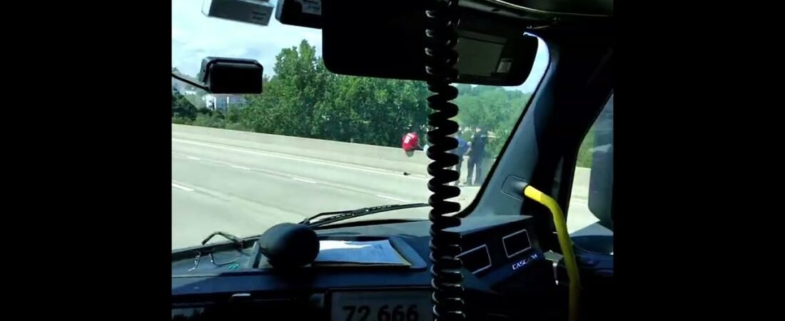 Freeway Jumper had the 70 shutdown! Here’s what I saw from my big rig as I drove past the scene