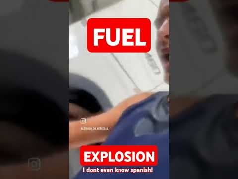 Fuel Exploads in Truckers Face. This has happened to all of us. Nobody could have prevented this.