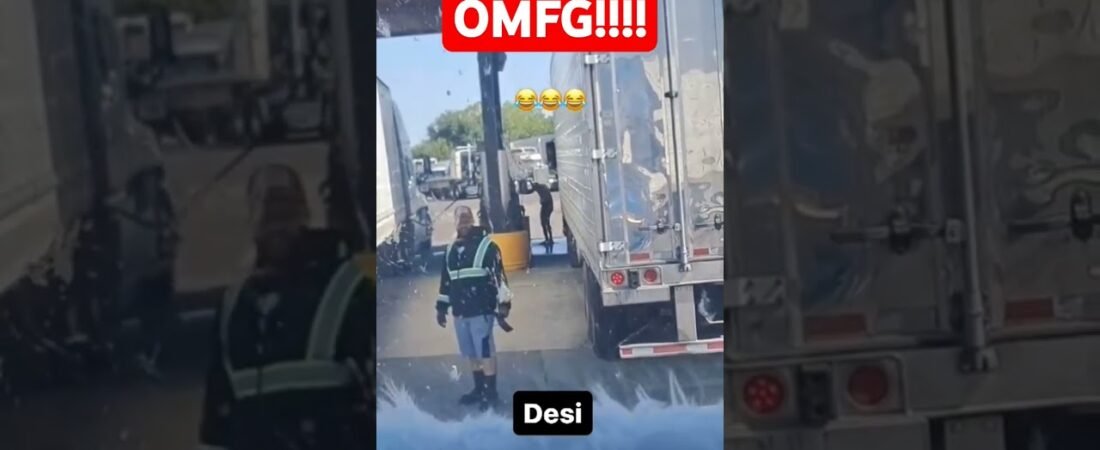 Full Grown Trucker Showering AT THE PUMP?!?!?!? What would male him think it’s OK?