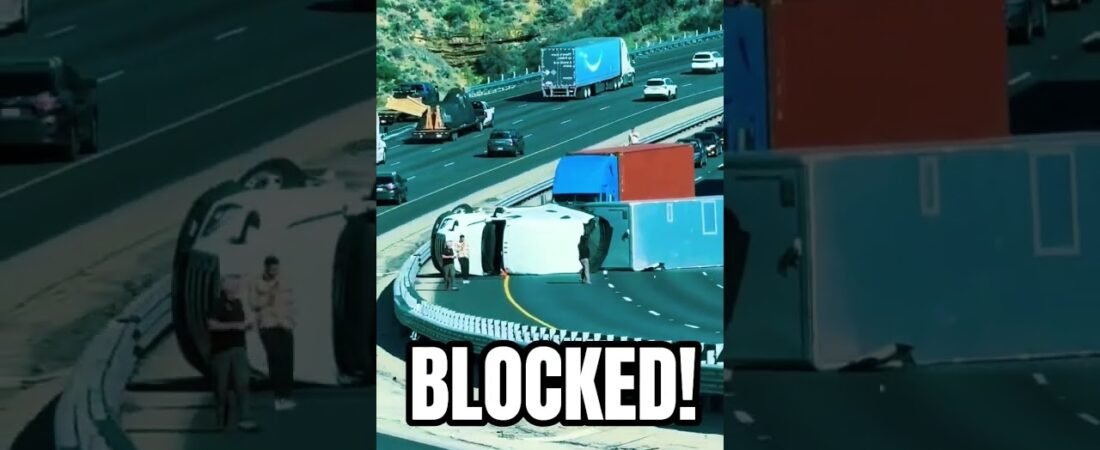 HE BLOCKED THE WHOLE FREEWAY!