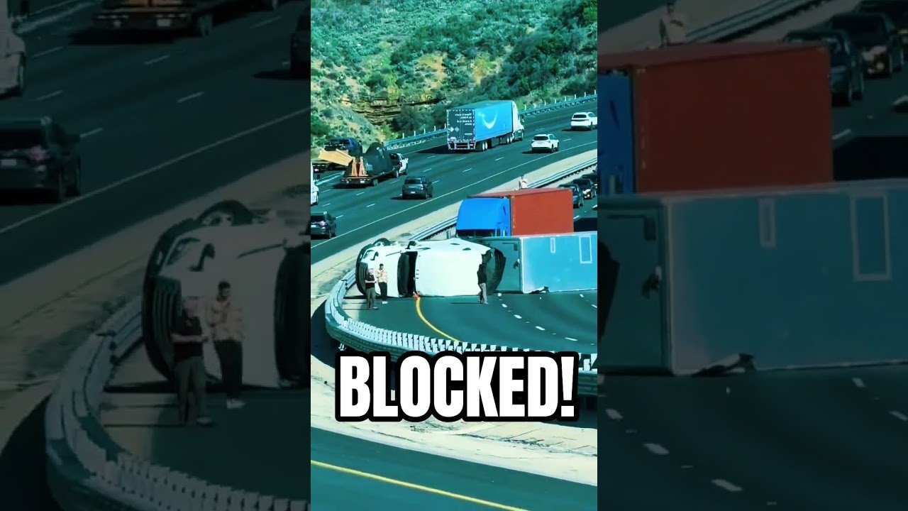 HE BLOCKED THE WHOLE FREEWAY!