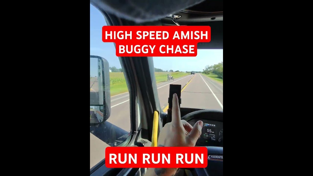 HIGH SPEED AMISH HORSE BUGGY CHASE. You won’t believe what’s chasing who.