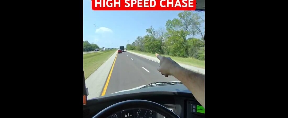 HIGH SPEED CHASE ENDED RIGHT IN FRONT OF THIS TRUCKER, AND THIS IS WHAT HAPPENED NEXT.