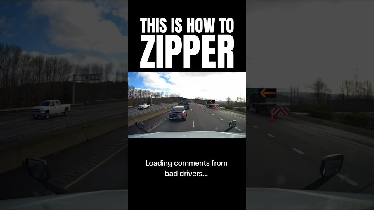 HOW TO ZIPPER MERGE ON THE HIGHWAY IN A SEMI TRUCK LIKE A PRO