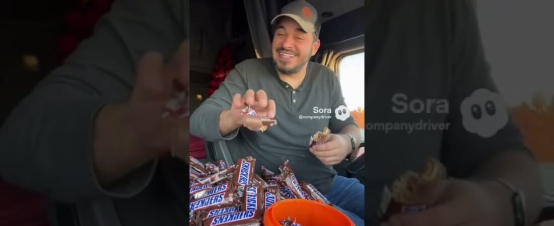 HOW TRUCKERS DO HALLOWEEN. CHECKING YOUR CHILDS CANDY AFTER HALLOWEEN.