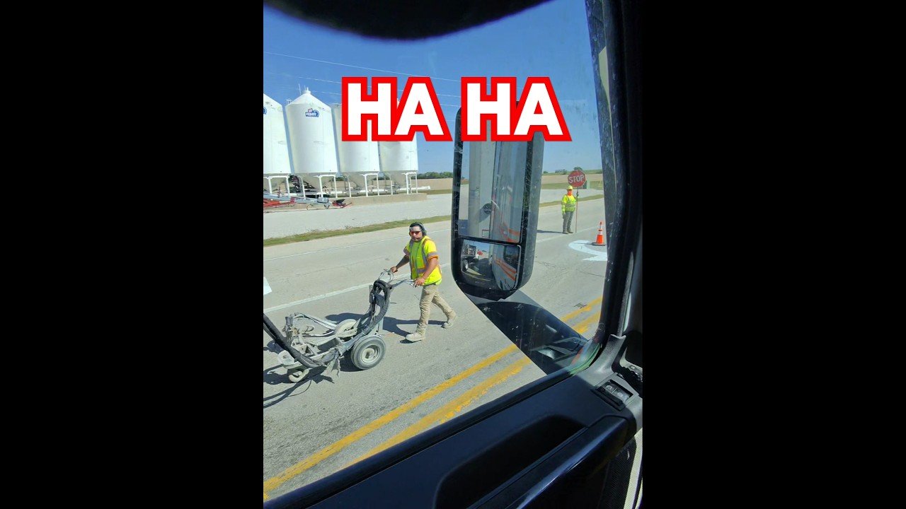 Ha ha, he has to PUSH IT! THE WORST JOB EVER!