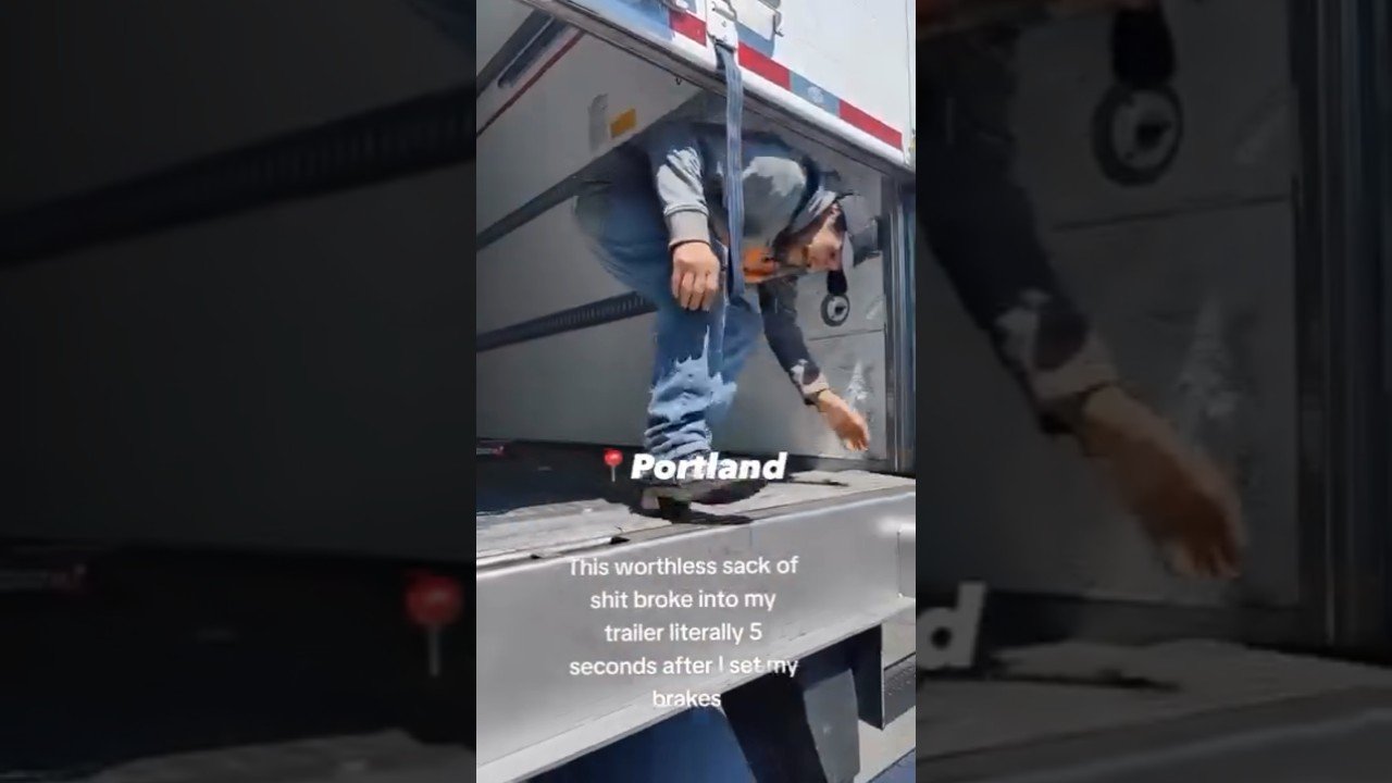 He broke into this trailer in less than 5 min. He tried to steal the snickers. He must be hangry!