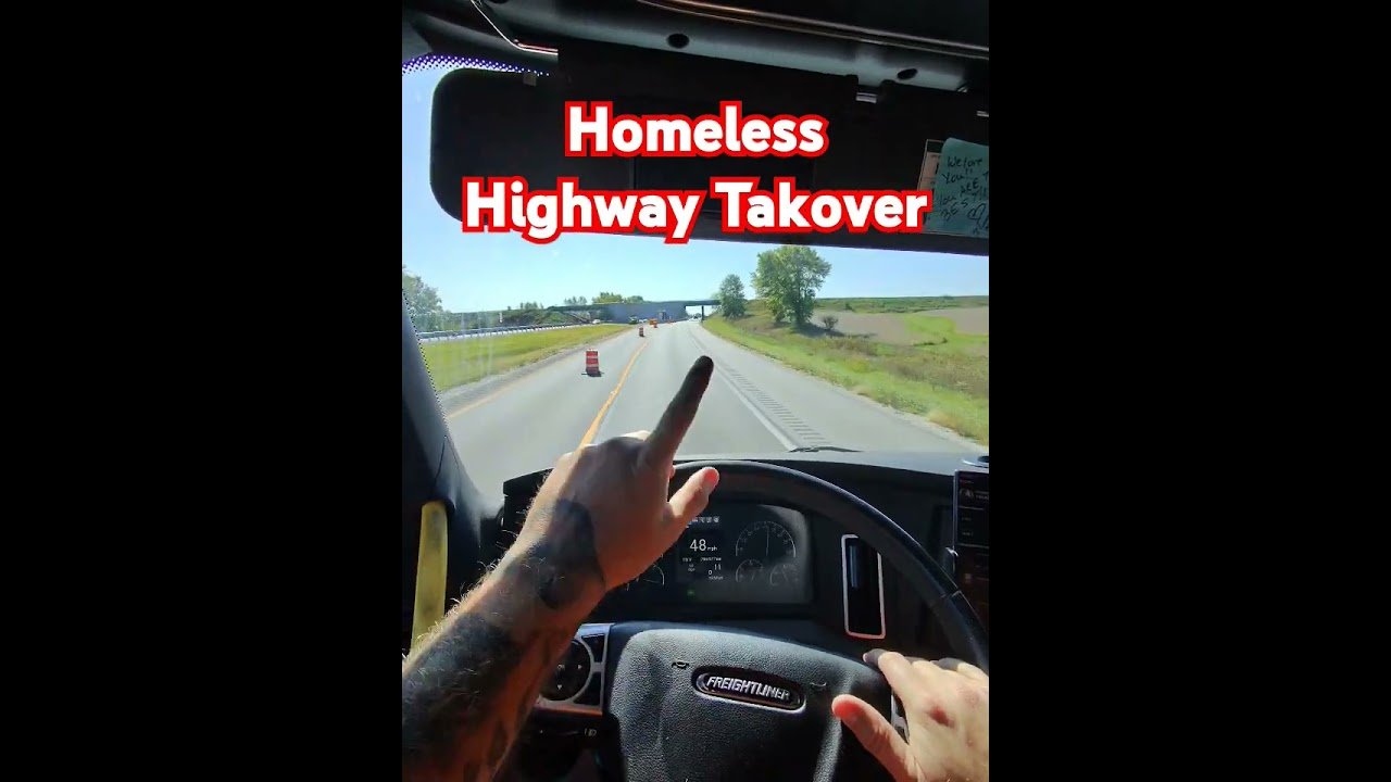Homeless have taken over the 405 Freeway in Los Angeles with a MASSIVE TENT!