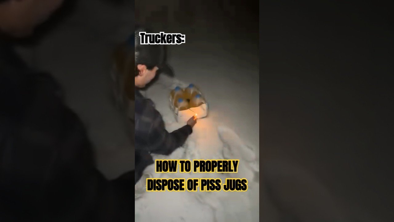 How to PROPERLY dispose of Piss Jugs so that there is no evidence left at the truck stop.