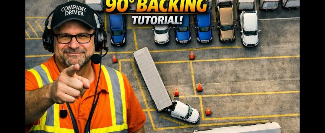 How to do a 90 Degree Back in a Semi Truck – CDL Training Videos