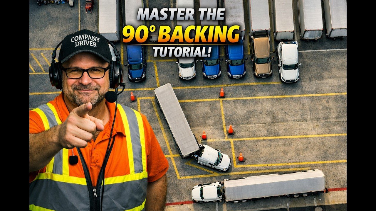 How to do a 90 Degree Back in a Semi Truck – CDL Training Videos