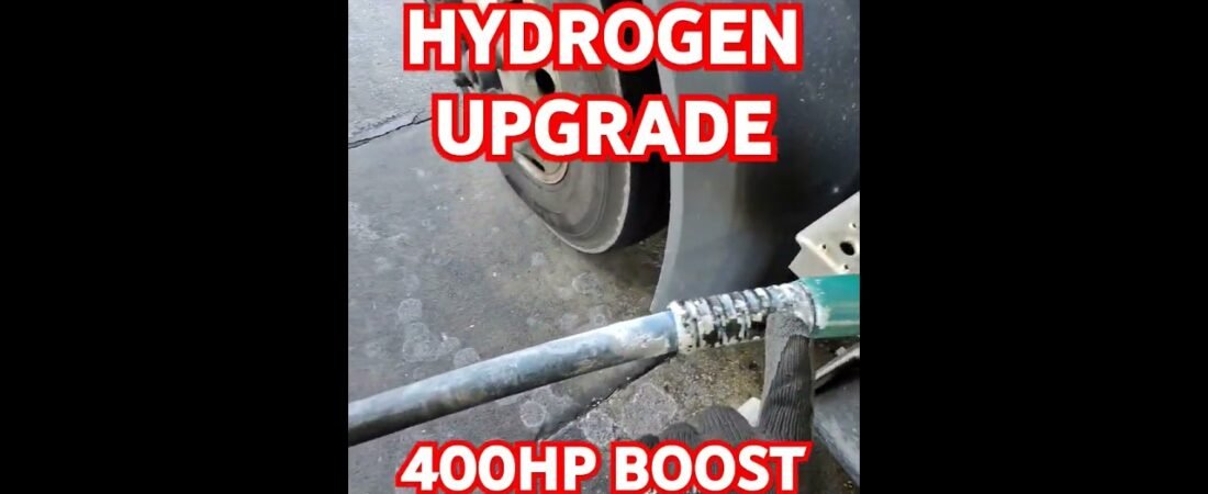 Hydrogen added a 400HP BOOST! I can do weelies in the old Freightliner now. Big Rig Burn Outs!