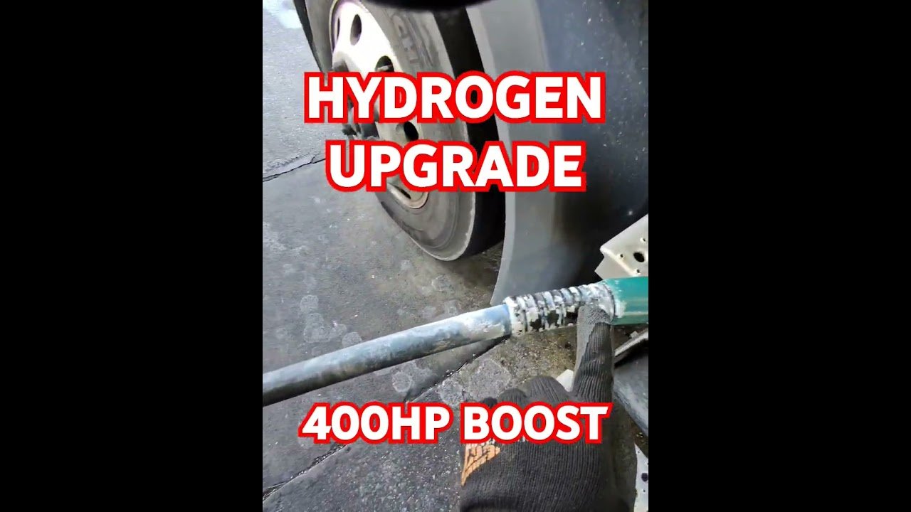 Hydrogen added a 400HP BOOST! I can do weelies in the old Freightliner now. Big Rig Burn Outs!