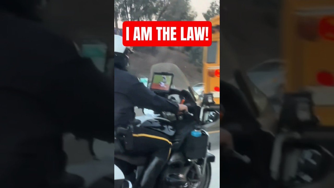 I AM THE LAW! As you can see this highway patrol man is above the law.