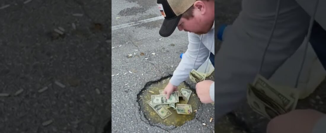 I found $100 at the truck stop. Why does it smell like pee?