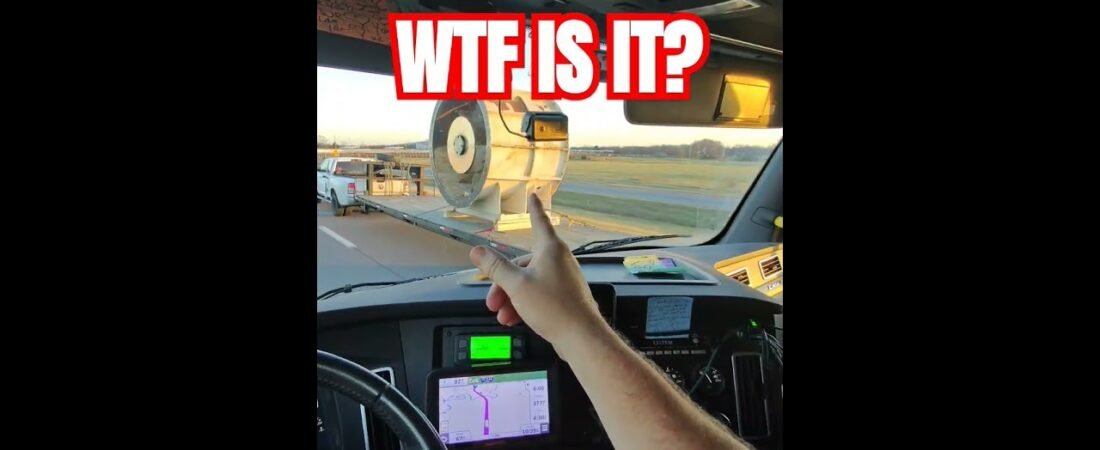 I spotted some sort of Alien Drone Rocket Jet Engine being transported down the highway. SO SCARY!