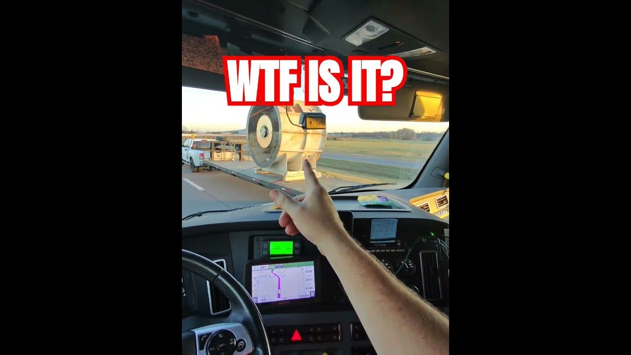 I spotted some sort of Alien Drone Rocket Jet Engine being transported down the highway. SO SCARY!