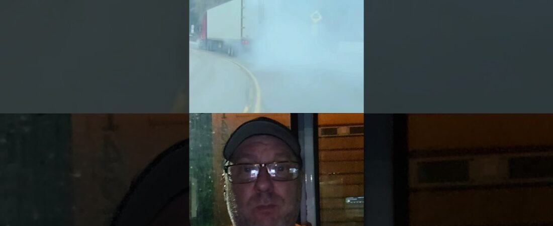 IF THIS TRUCKER STOPS,  HE WILL CATCH ON FIRE!