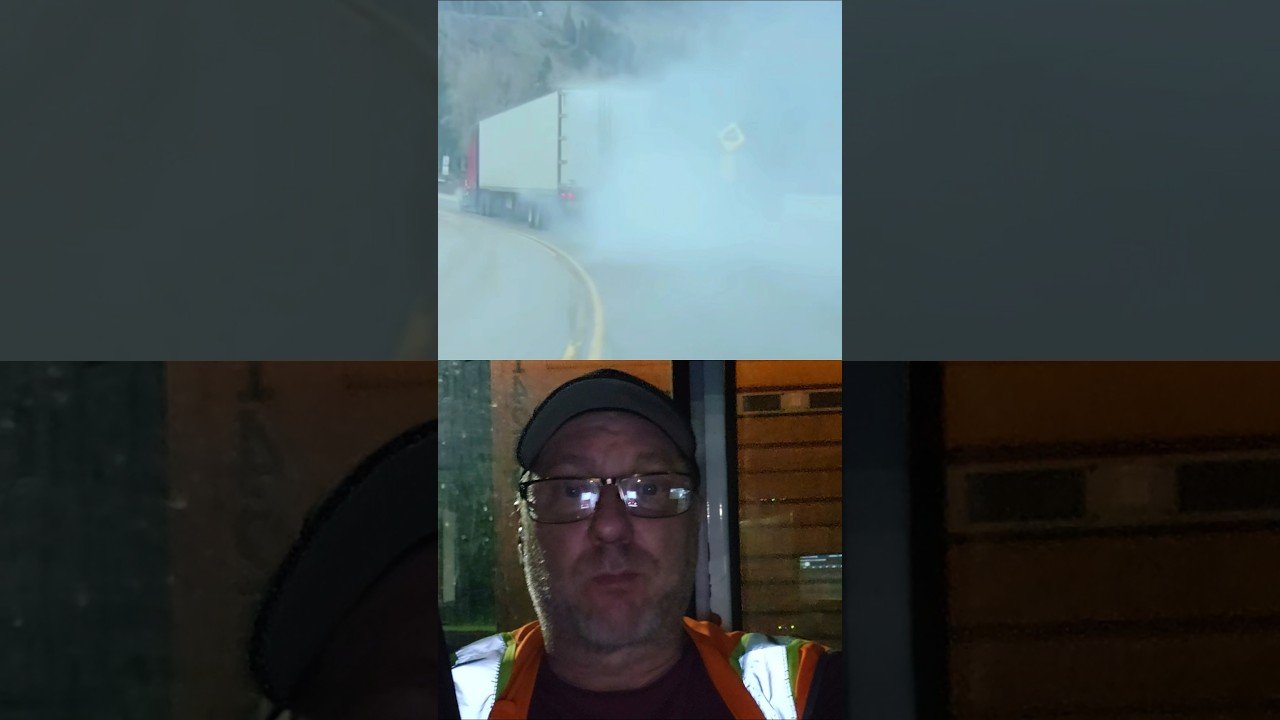 IF THIS TRUCKER STOPS,  HE WILL CATCH ON FIRE!