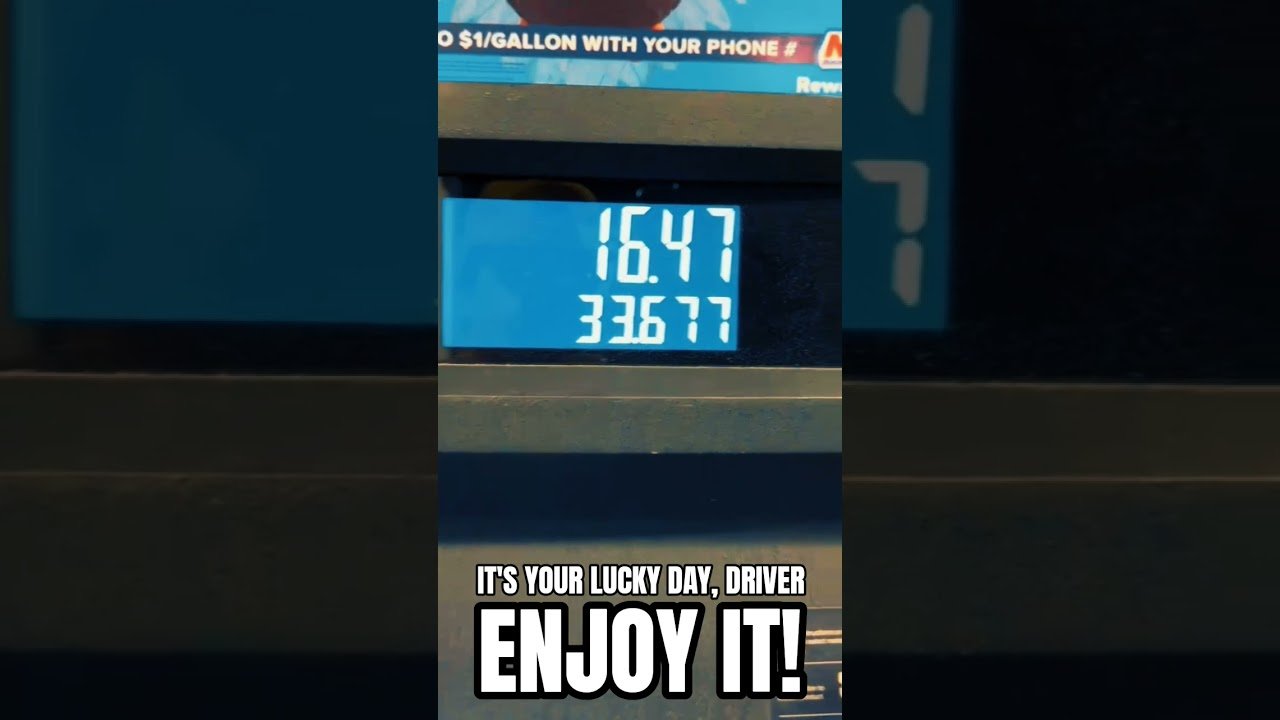IT’S YOUR LUCKY DAY DRIVER. ENJOY IT WHILE YOU CAN!