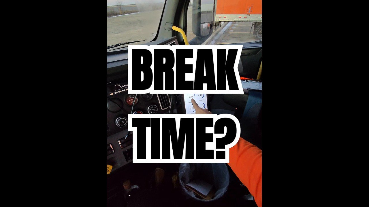 It looks like it’s BREAK TIME. Is this how you other #Truckers know when to take a 30 min reset?