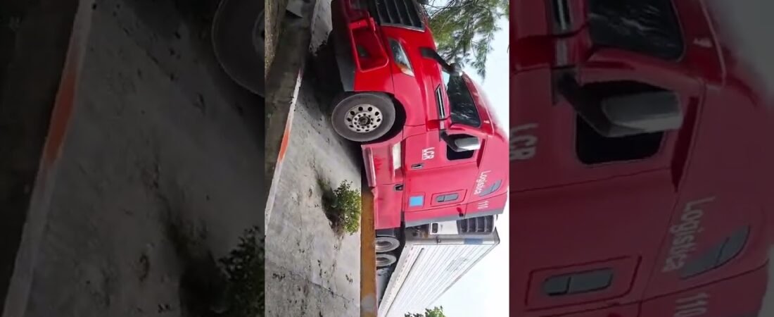It’s not this Truckers fault. He was sleeping and this hole tried to swallow his entire big rig.