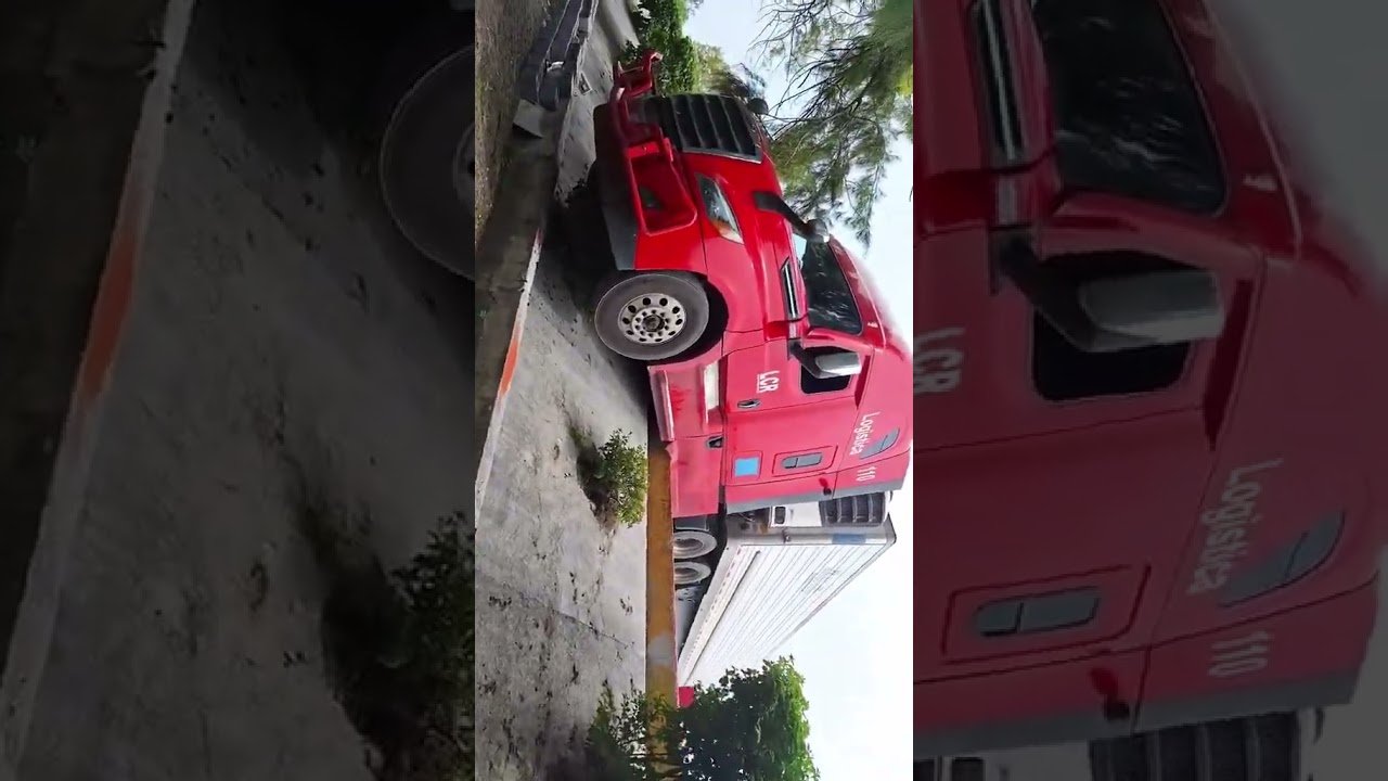 It’s not this Truckers fault. He was sleeping and this hole tried to swallow his entire big rig.