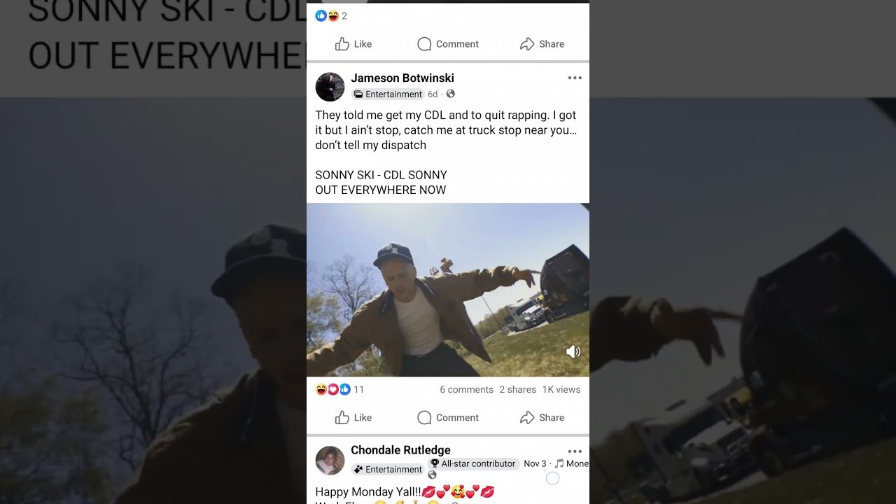 JERRY REED reincarnated for 2026. This trucker on Facebook is having a blast.