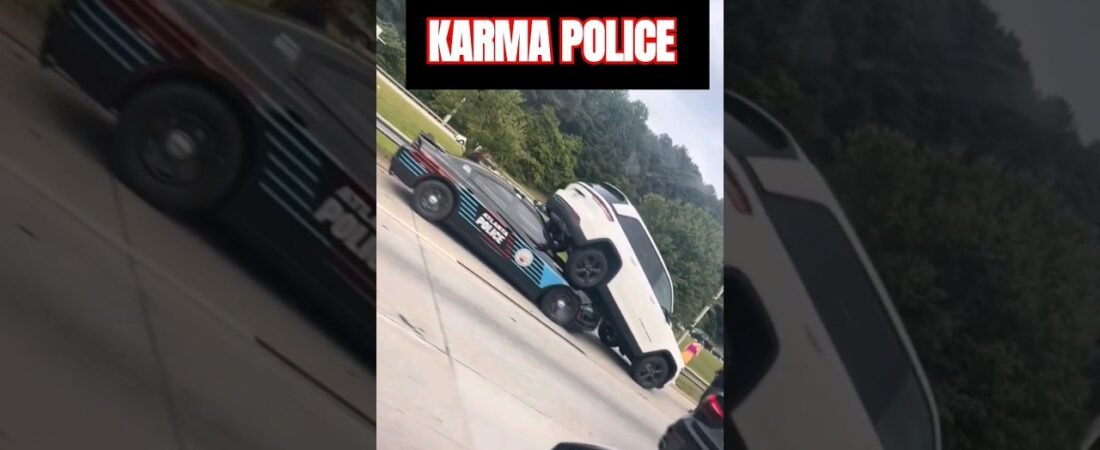 KARMA hits the Police Officer in front of everyone! How IMBARRASSING for the police man driving.