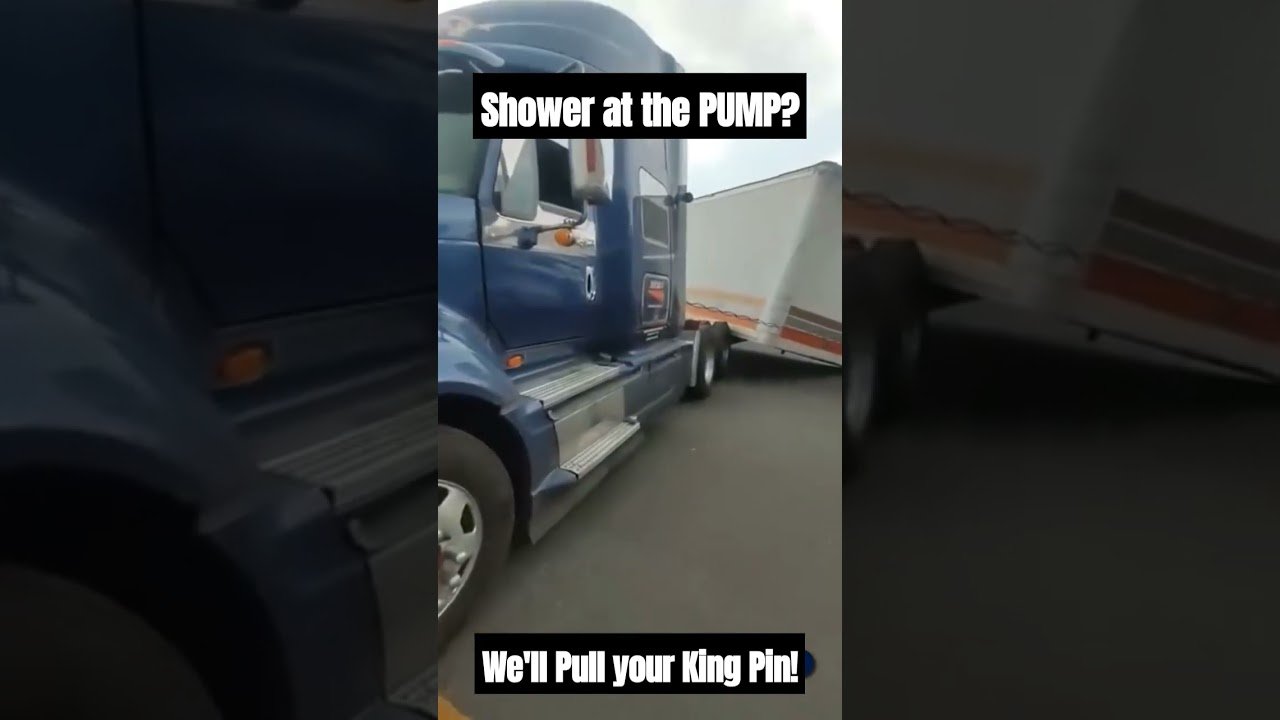 King Pin Pulled for Showering at the Fuel Pump! This will happen to you if you get caught. Truckers!