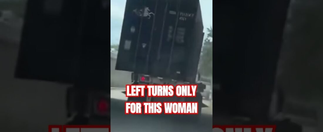LEFT TURNS ONLY FOR THIS GIRL. WILL SHE MAKE IT TO SAFETY? PROBABLY NOT.