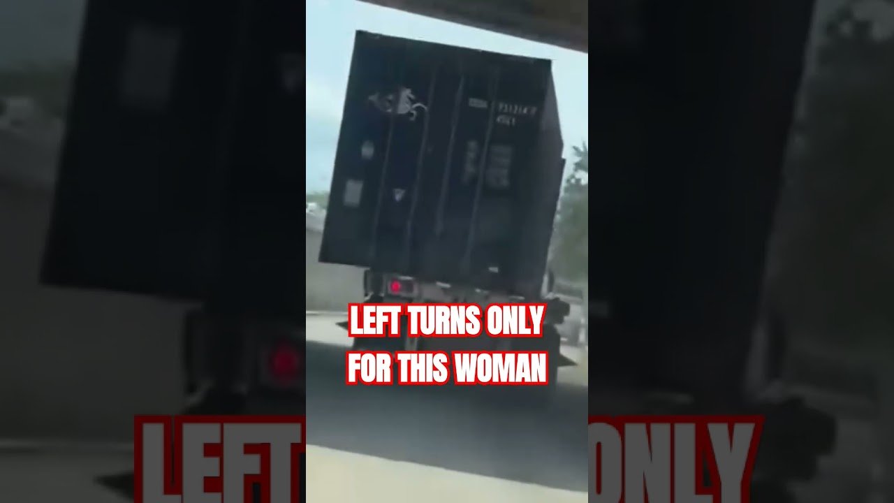 LEFT TURNS ONLY FOR THIS GIRL. WILL SHE MAKE IT TO SAFETY? PROBABLY NOT.