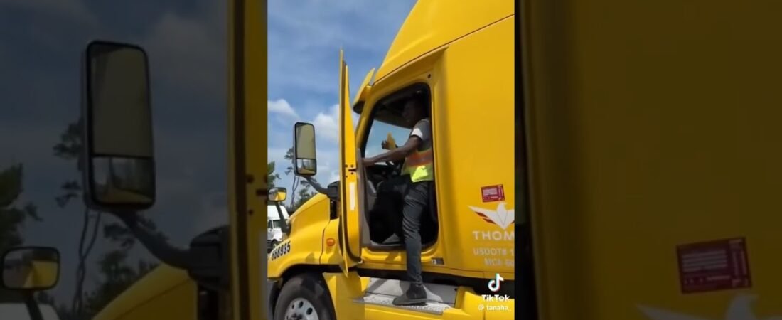 Little Trucker Girl Don’t Take Nothin From Big Trucker Man! She sent him on his way like BEAST MODE!