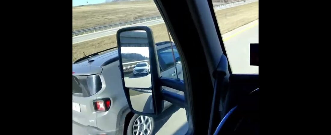 Look at all of these angry drivers blocked by the angry Semi Truck Driver hogging the fast lane.